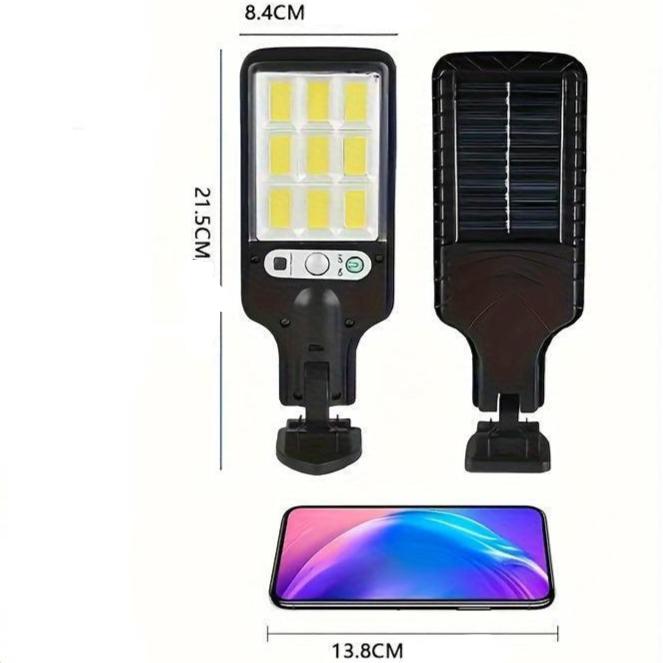 Luminária Solar com Sensor de movimento e Controle Remoto