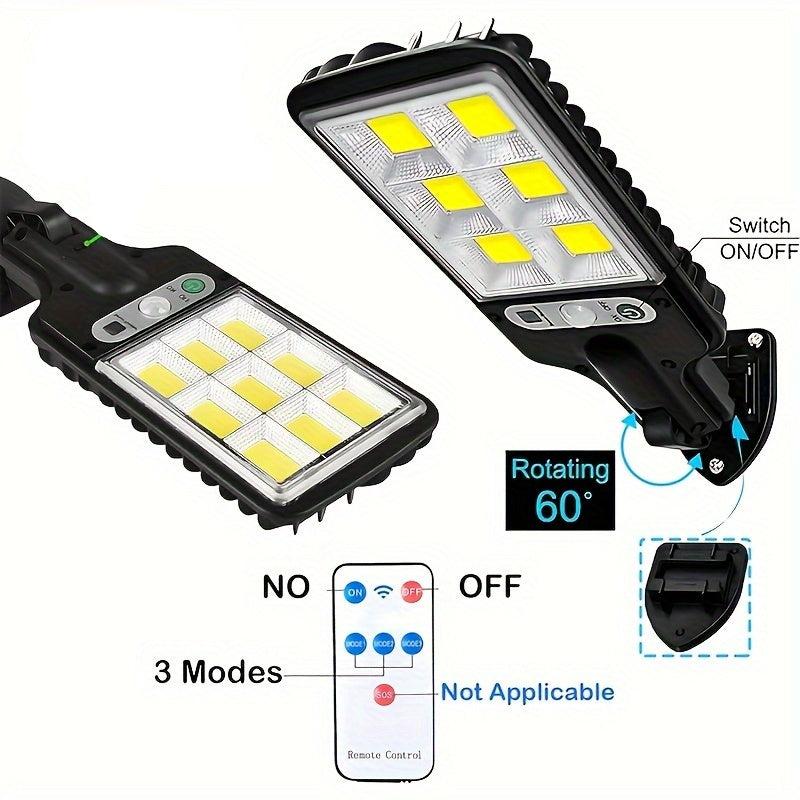 Luminária Solar com Sensor de movimento e Controle Remoto