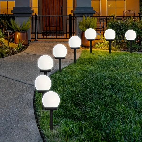 luminária Solar de Led em Forma de Globo para Fixação solo Jardim